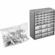BSC PREFERRED Fastener Maintenance Assortment Inch Sizes 3342 Pieces Zinc-Plated and Black-Oxide Steel 92250A680